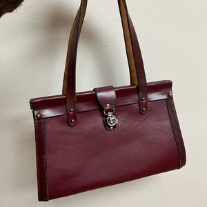 Johnny Romain 70s leather burgundy bag